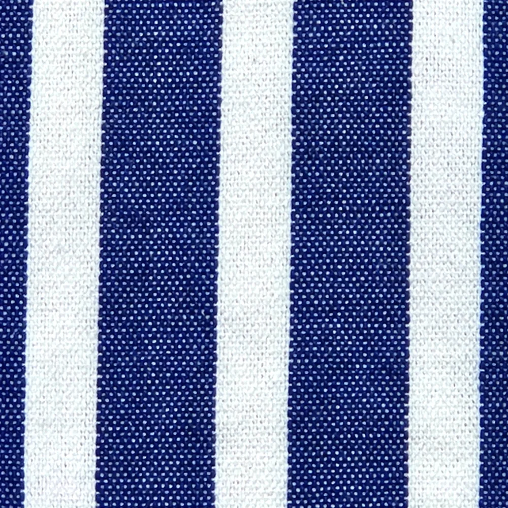 Pier 1 Blue & White Cabana Stripe Cotton Table Runner 72” Coastal NWOT
